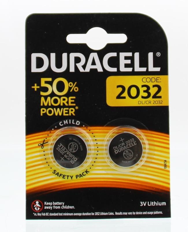 Duracell Duracell Batterij dl/2032 cl/2032 3v litium (2 st)