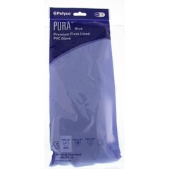 Pura Handschoen latexvrij blauw 7/S (1 Paar)