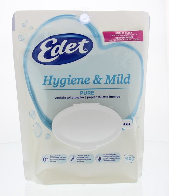Edet Edet Vochtig toiletpapier hygiene & mild pure (40 st)