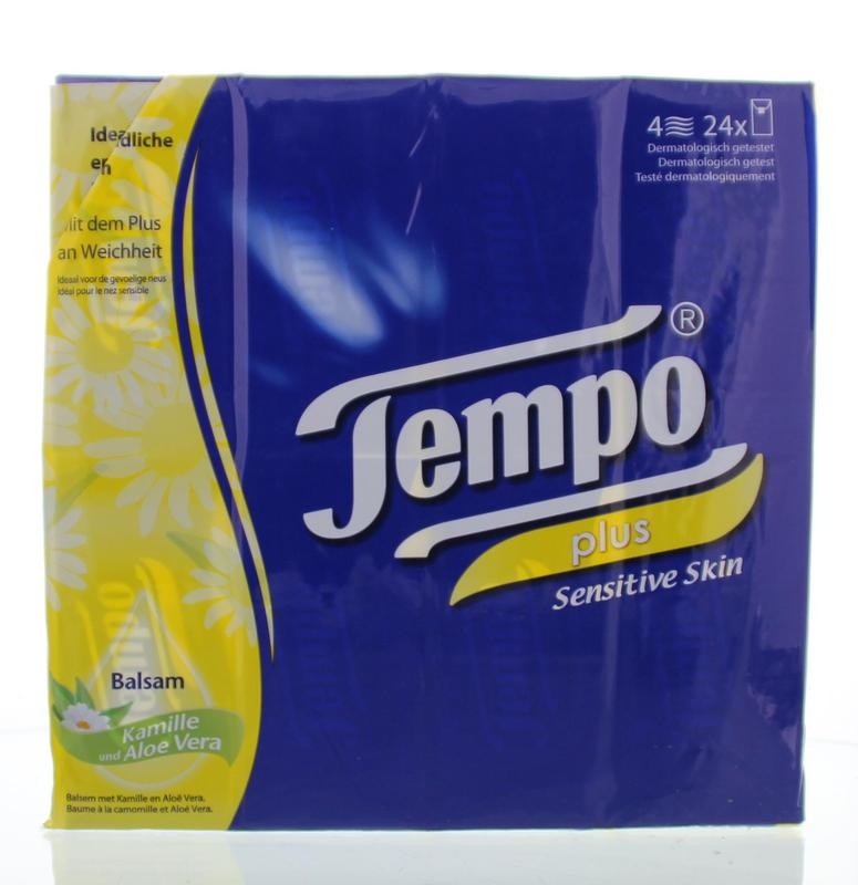 Tempo Plus sensitive kamille/aloe (9 st) Tempo Plus sensitive kamille/aloe (9 st)