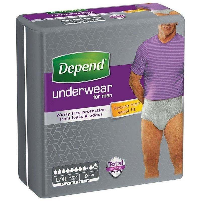 Depend Depend Pants men max maat L/XL 1986 (9 st)