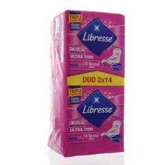 Libresse Freshness & protection ultra+ met vleugel (28 st)