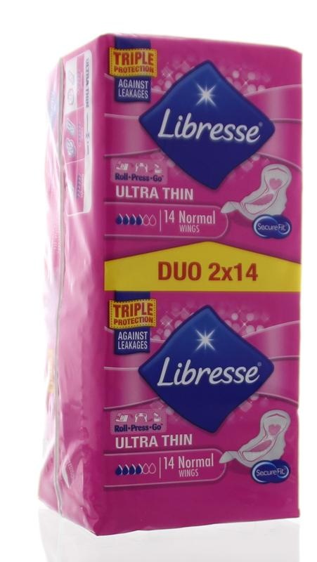 Libresse Libresse Freshness & protection ultra+ met vleugel (28 st)