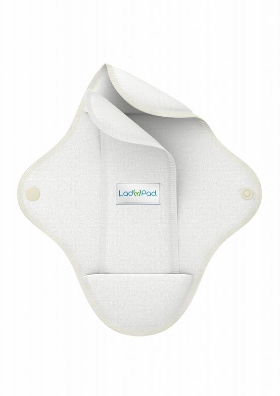 Ladypad Ladypad Wasbaar maandverband pad & liner wit maat L (1 Set)