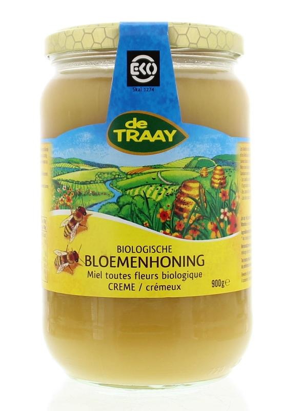 Traay Traay Bloemenhoning creme bio (900 gr)