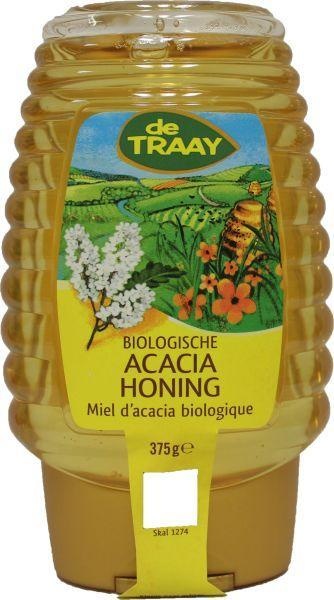 Traay Traay Acaciahoning knijpfles bio (375 gr)