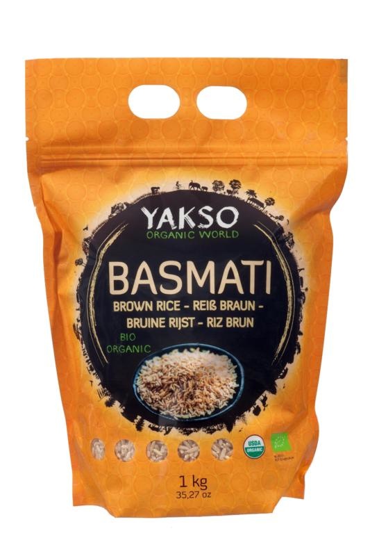 Yakso Yakso Basmati rijst bruin bio (1 Kilogr)