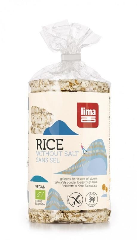 Lima Rijstwafels zonder toegevoegd zout bio (100 gr)