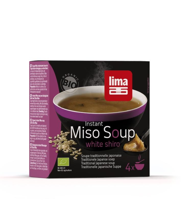 Lima Lima Instant miso soup white shiro 4 x 16.5 gr bio (66 gr)