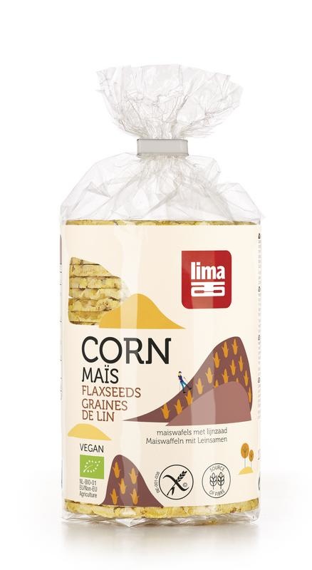 Lima Lima Maiswafels met lijnzaad bio (130 gr)