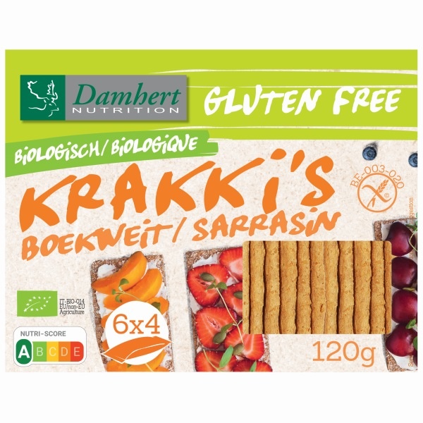 Damhert Damhert Boekweit krakki s glutenvrij bio (100 gr)