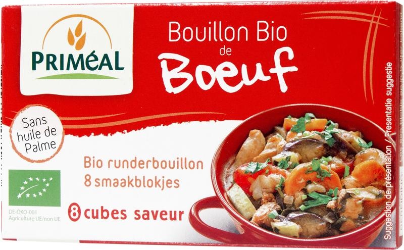 Primeal Primeal Runderbouillon blokjes 10 gr bio (8 st)