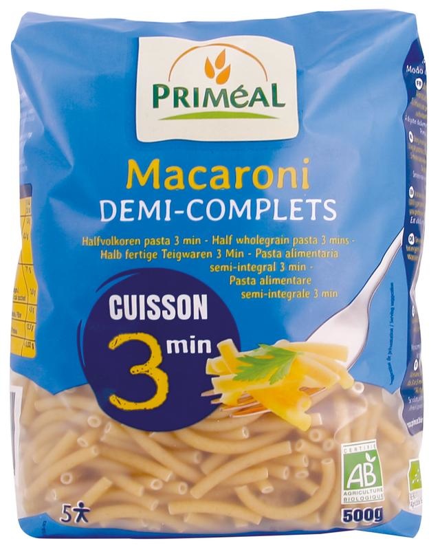 Primeal Macaroni halfvolkoren snelkook 3 minuten (500 gram)