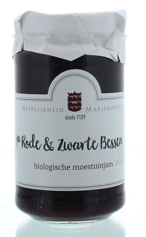 Marienwaerdt Marienwaerdt Moestuinjam rode en zwartebessenjam bio (250 gr)