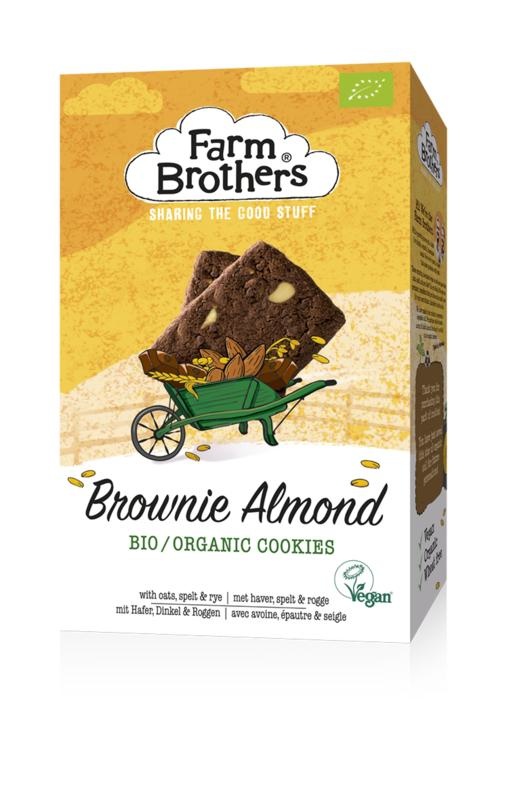 Farm Brothers Brownie & almond koekjes bio & vegan (150 gram)
