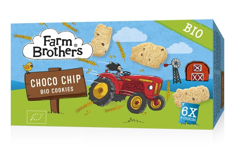 Farm Brothers Farm Brothers Kids chocolate chip cookies 6 x uitdeelzakjes bio (102 gr)