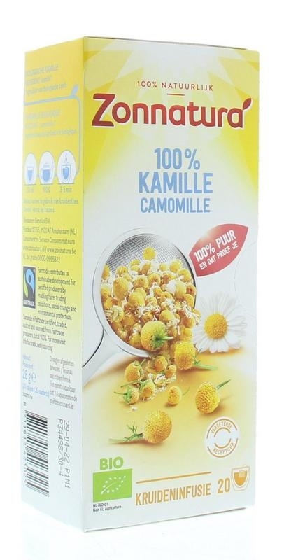 Zonnatura Zonnatura Kamille thee 100% bio (20 Zakjes)