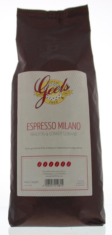 Geels Geels Espresso milano donkere bonen (1 Kilogr)