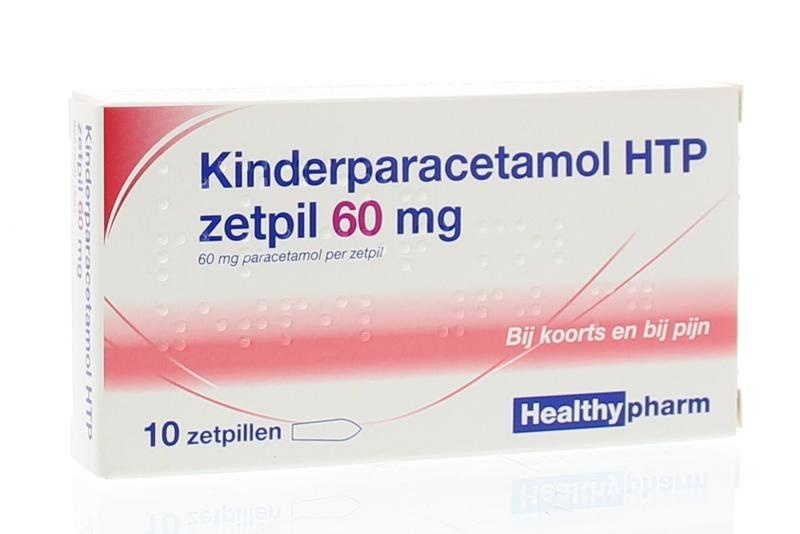 Healthypharm Healthypharm Paracetamol kind 60mg (10 Zetpillen)