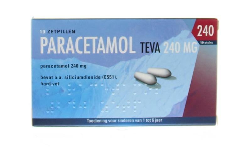 Pharmachemie Teva Paracetamol 240 mg (10 Zetpillen)