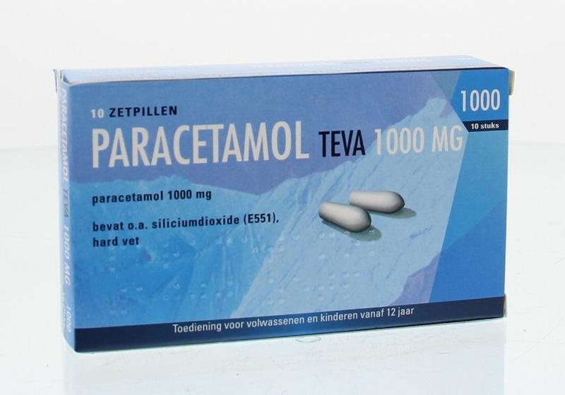 Teva Teva Paracetamol 1000 mg (10 Zetpillen)