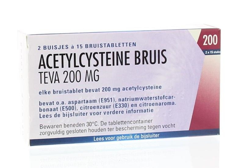 Teva Teva Acetylcysteine 200 mg (30 Bruistab)