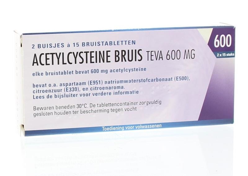 Teva Teva Acetylcysteine 600 mg (30 Bruistab)