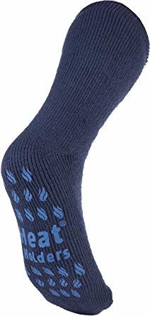 Heat Holders Mens slipper socks 6-11 deep blue (1 paar)