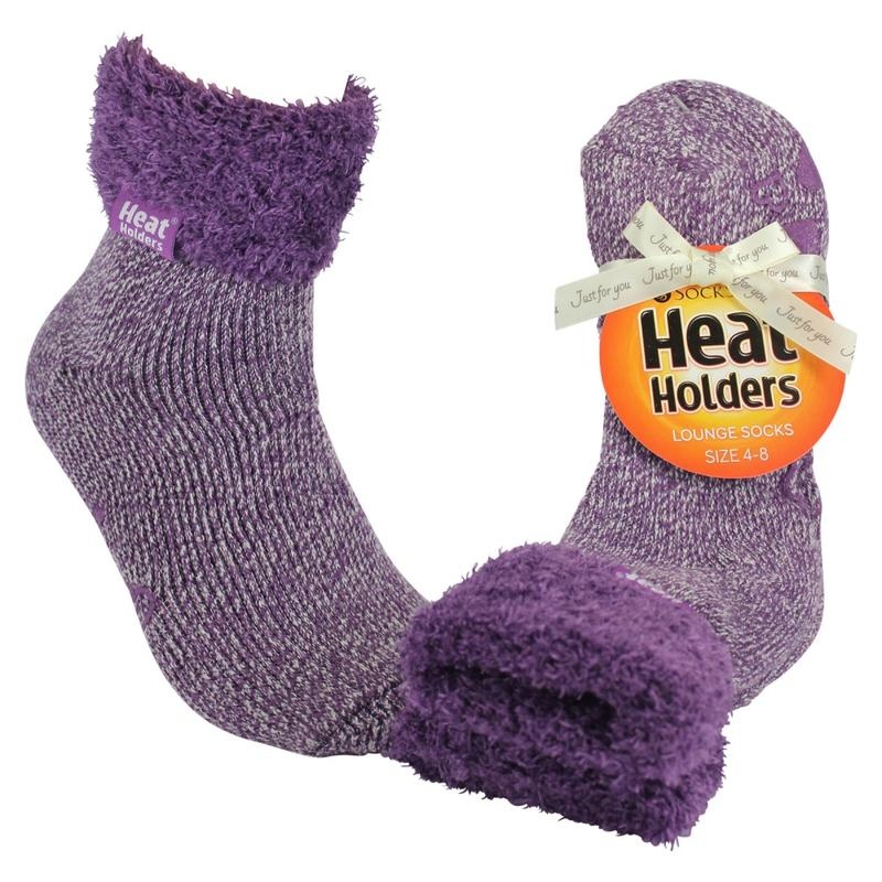 Heat Holders Ladies lounge socks 4-8 37-42 lila mauve/cream (1 paar)