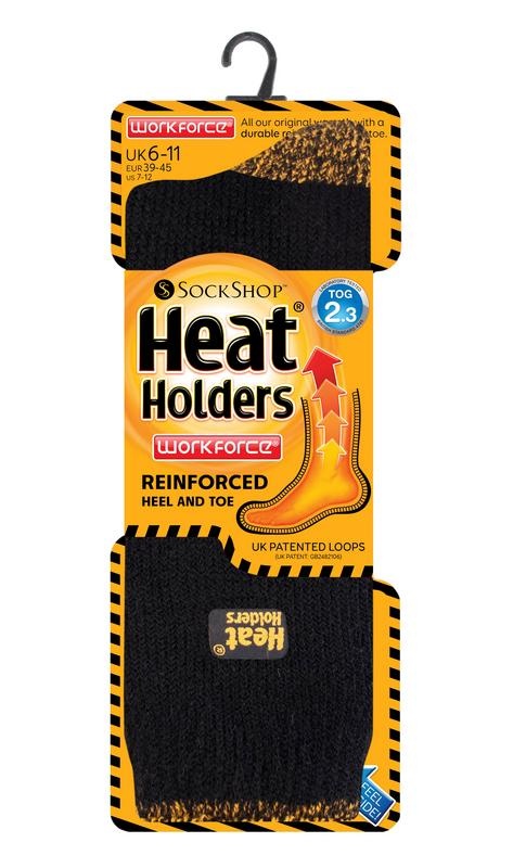 Heat Holders Mens workforce socks black 6-11 (1 paar)