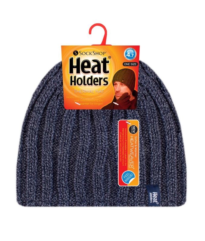 Heat Holders Mens cable hat navy one size (1 stuks)