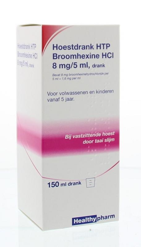 Healthypharm Healthypharm Broomhexine hoestdrank 8mg (150 ml)