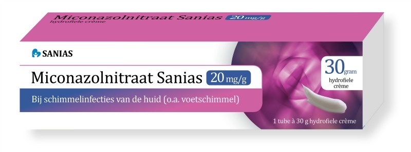 Sanias Sanias Miconazolnitraat 20mg creme (30 gr)