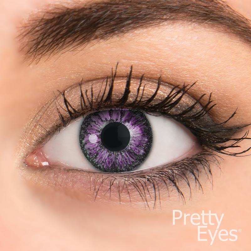 Pretty Eyes Pretty Eyes 1-Dag kleurlens 8P violet (8 st)