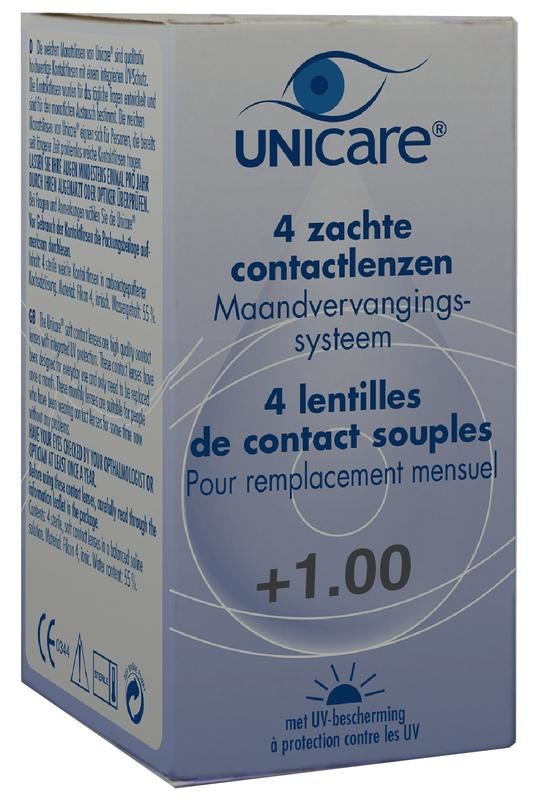Unicare Unicare Maandlenzen +1.00 (4 st)