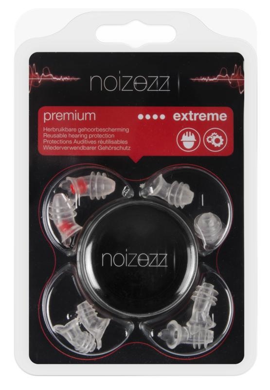 Noizezz Gehoorbescherming premium rood extreme demping (1 set)