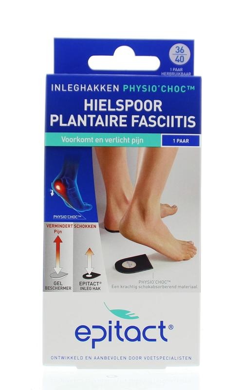 Epitact Epitact Hielspoor inleghakken met physio choc maat 36/40 (2 st)