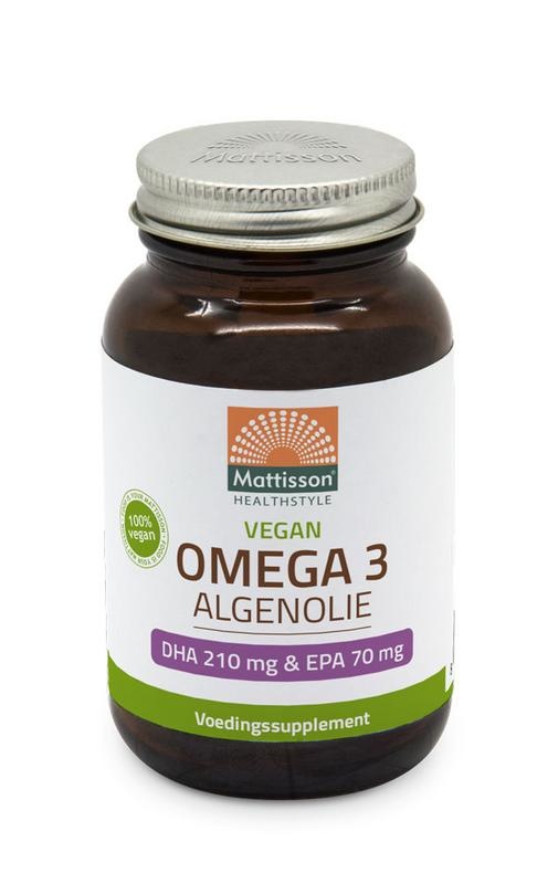 Mattisson Mattisson Vegan omega-3 algenolie DHA 210mg EPA 70mg (60 vega caps)