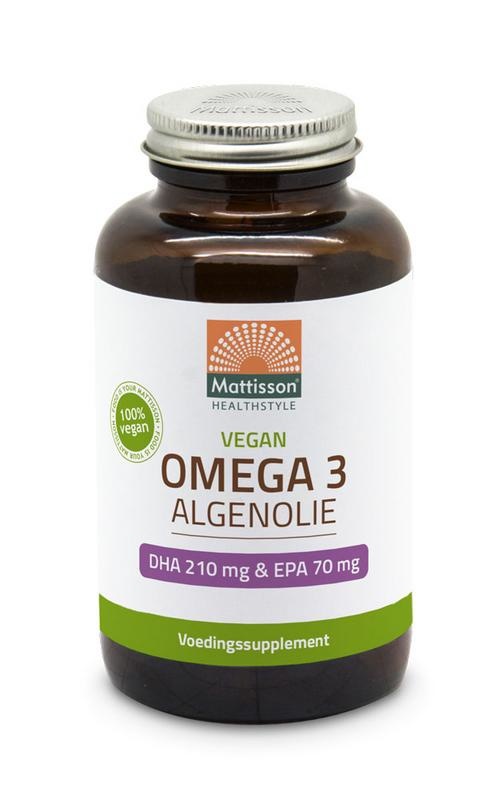 Mattisson Mattisson Vegan omega-3 algenolie DHA 210mg EPA 70mg (120 vega caps)