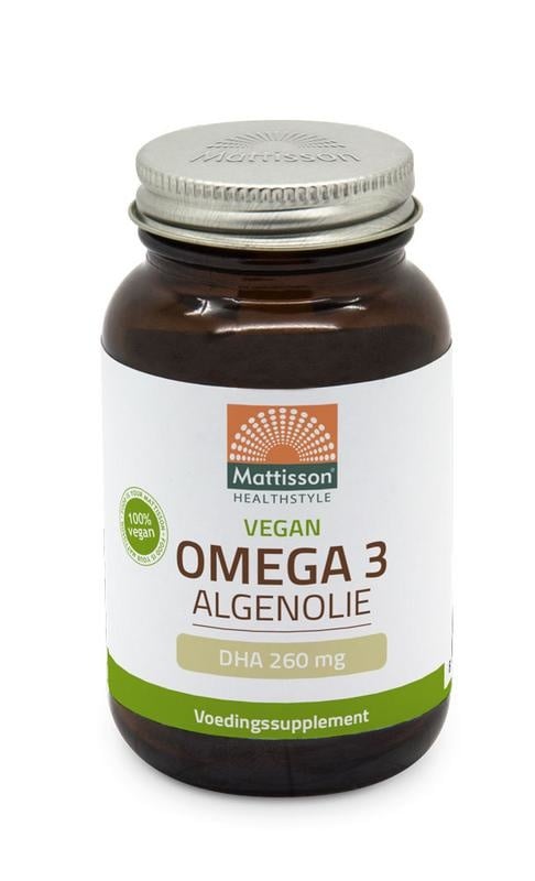 Mattisson Mattisson Vegan omega-3 algenolie DHA 260mg (60 vega caps)