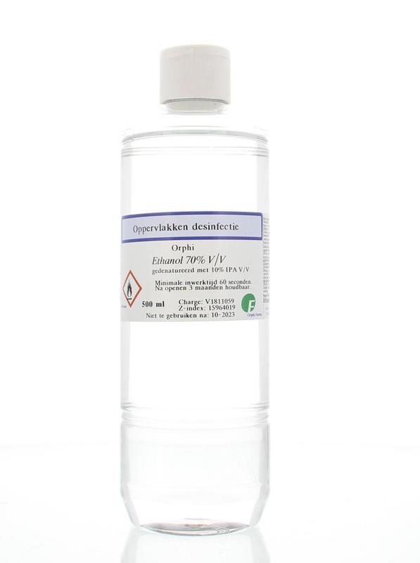 Orphi Orphi Alcohol ethanol 70% klepdeksel 10% isopropanol (500 ml)