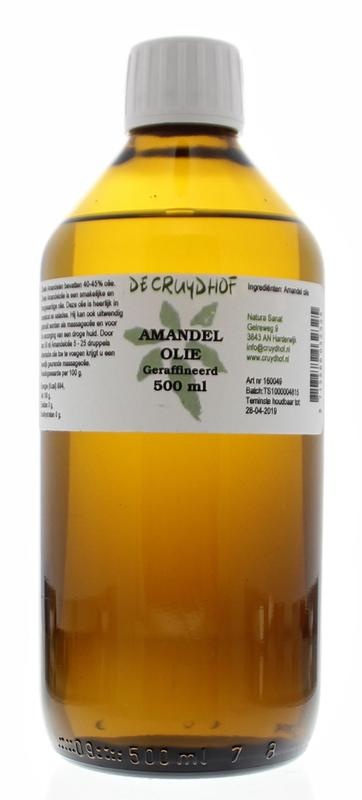 Cruydhof Amandelolie zoet geraffineerd (500 ml)