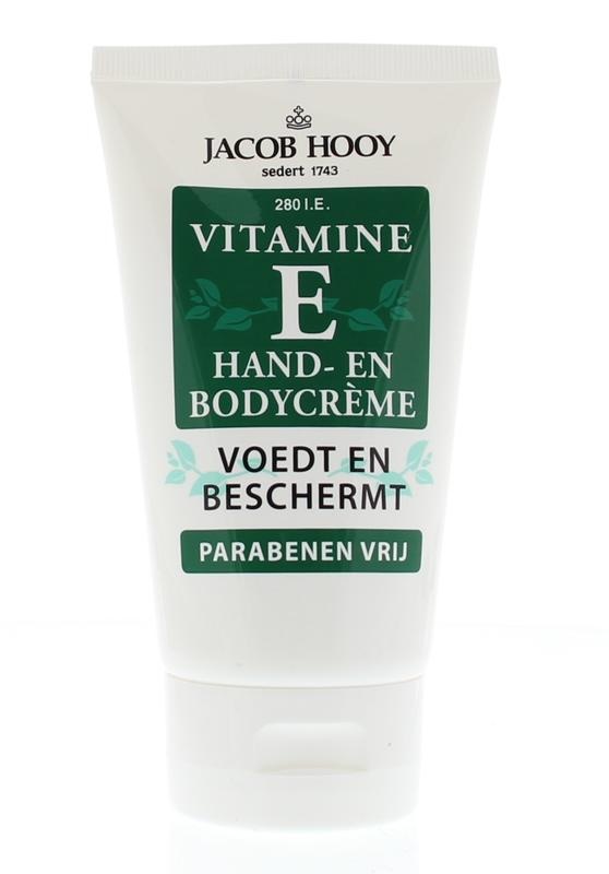 Jacob Hooy Vitamine E hand en bodycreme tube (150 Milliliter) Jacob Hooy Vitamine E hand en bodycreme tube (150 Milliliter)