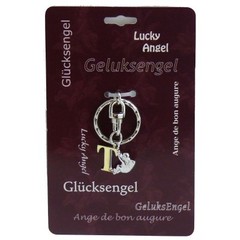 Steengoed Geluksengel sleutelhanger T (1 st)