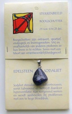 Steengoed Sterrenbeeldsteen hanger boogschutter (1 stuks)