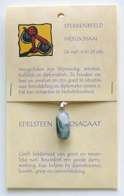 Steengoed Steengoed Sterrenbeeldsteen hanger weegschaal (1 st)