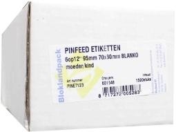 Blockland Pinfeed etiket 6OP12 moeder kind 95 mm 70x30 (1 stuks)