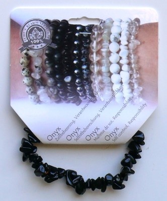 Steengoed Steengoed Splitarmband onyx (1 st)