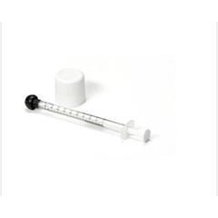 Oradose mini kinderveilige dop 18 mm + 1 ml spuit (50 Stuks)