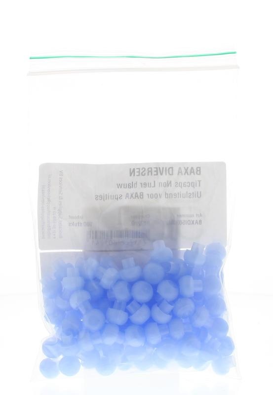 Baxa Baxa Tipcaps doseerspuit non luer blauw (100 st)